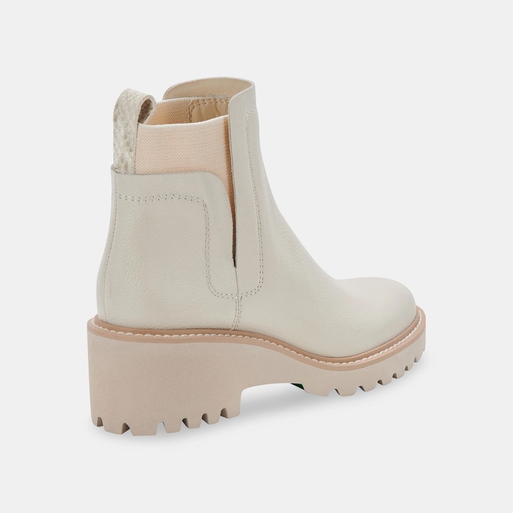 Women’s dolce vita cream leather short boots